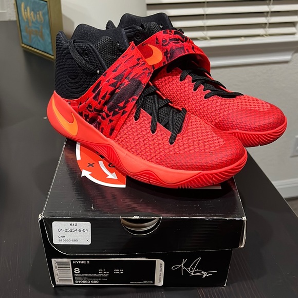 kyrie 2 orange and black